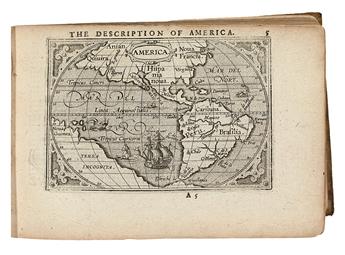 ORTELIUS, ABRAHAM. Abraham Ortelius, His Epitome of the Theater of the Worlde.